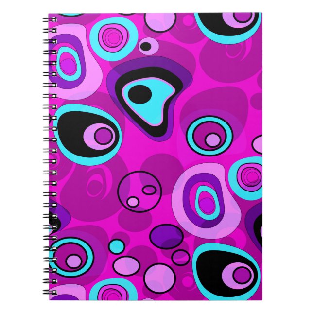 Caderno Espiral Brilho, abstrato (Frente)
