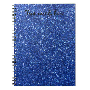 Caderno Espiral Brilho azul