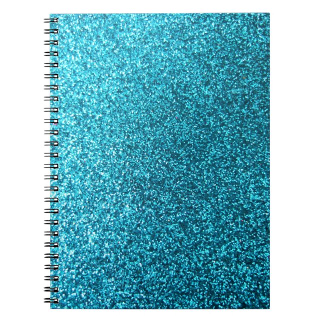 Caderno Espiral Brilho azul do falso (Frente)
