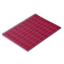Caderno Espiral Brilho de Diamante Rosa e Vermelho