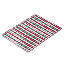Caderno Espiral Brilho de Diamante Vermelho e Azul