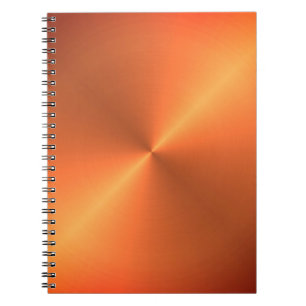 Caderno Espiral Brilho de Ferrugem Laranja