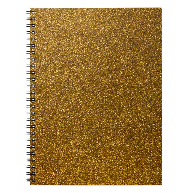Caderno Espiral Brilho Dourado (Frente)