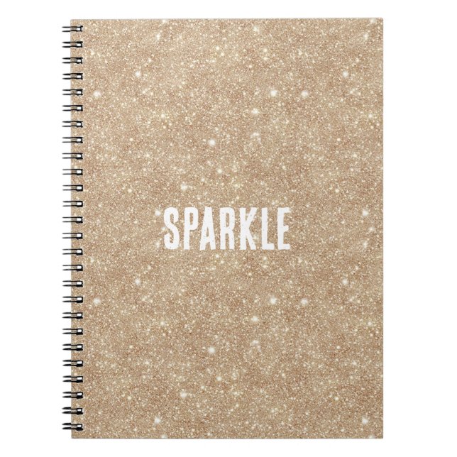 Caderno Espiral Brilho Dourado Lirial (Frente)