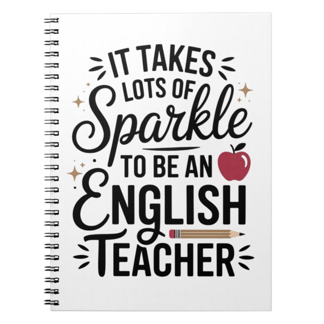 Caderno Espiral Brilho para Ser Professor de Inglês – Presente Div (Frente)