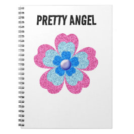 Caderno Espiral brilho rosa