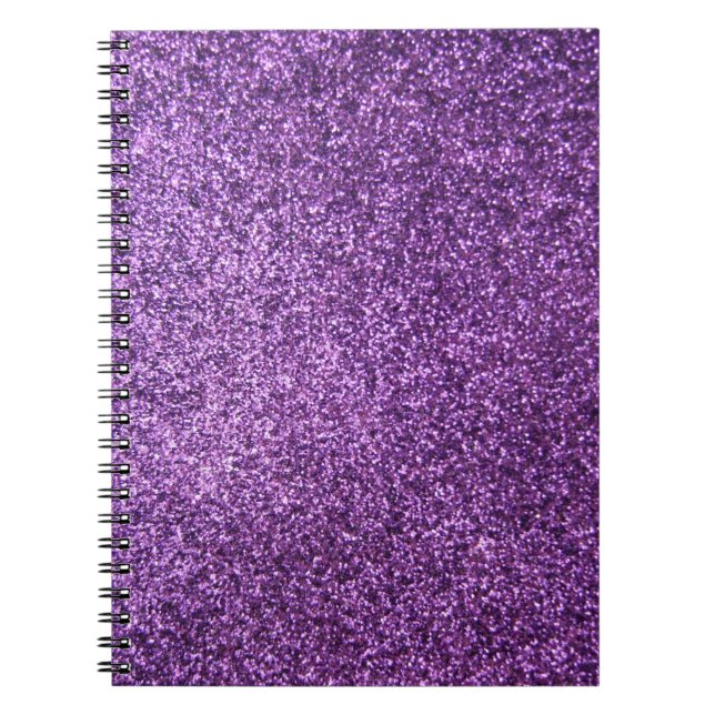 Caderno Espiral Brilho roxo do falso (Frente)