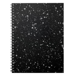 Caderno Espiral Brilho Stars2 - Preto de prata