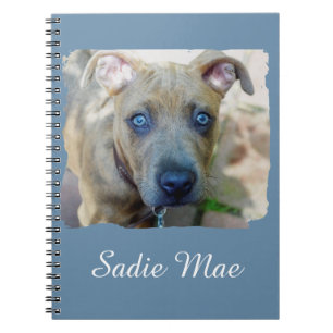 Caderno Espiral Brindle Pit Bull Puppy por Shirley Taylor