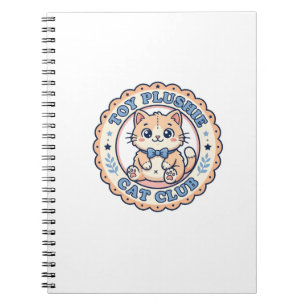 Caderno Espiral Brinquedo de Pelúcia Gato Camiseta de Gato Fofo De