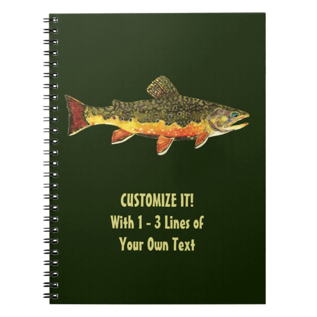 Caderno Espiral Brook Trout Fish (Frente)