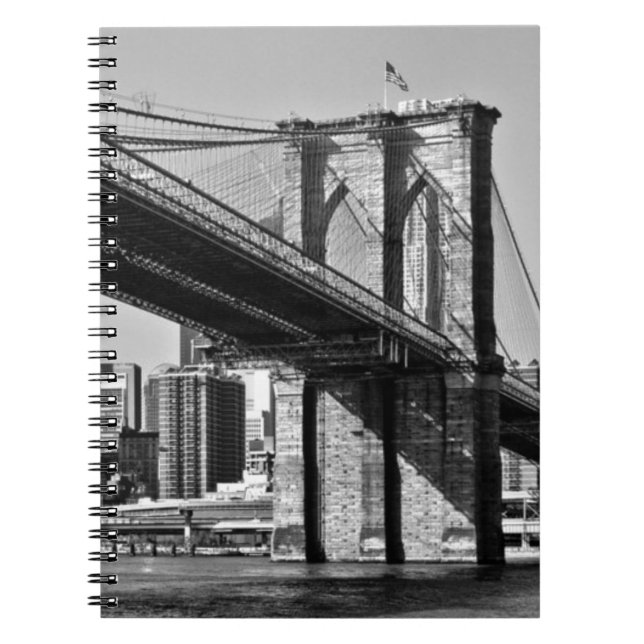 Caderno Espiral Brooklyn Bridge Nova Iorque (Frente)