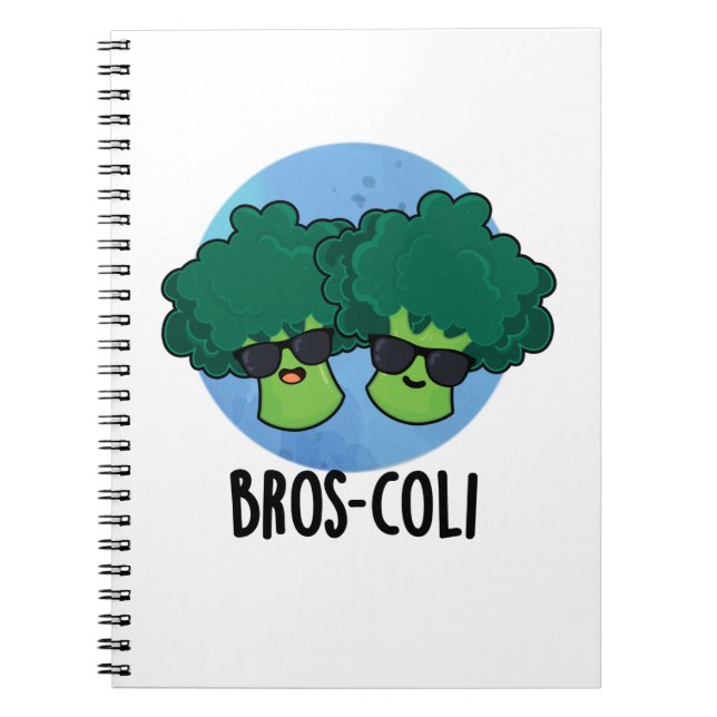 Caderno Espiral Bros-coli Brincadeira de Legume Brócolis Engraçado (Frente)