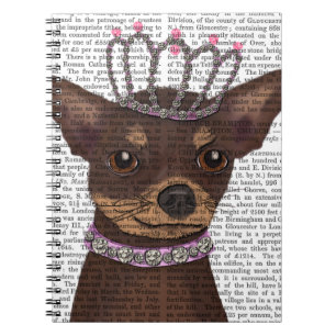Caderno Espiral Brown Chihuahua e Tiara
