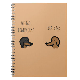 Caderno Espiral brown dog school notebook