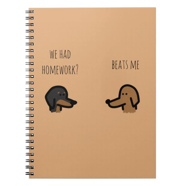 Caderno Espiral brown dog school notebook (Frente)