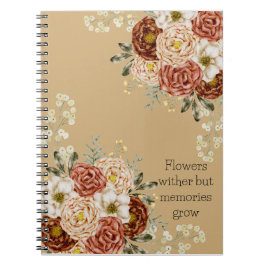 Caderno Espiral Brown Floral