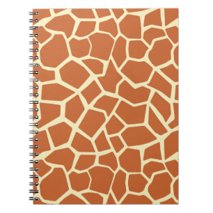 Caderno Espiral Brown Giraffe Pattern