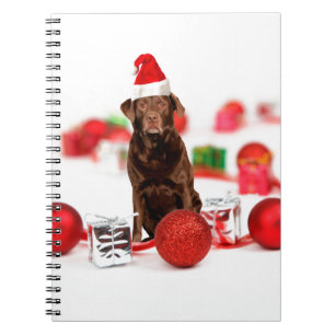 Caderno Espiral Brown Labrador Cachorro Natal w presentes Papai No