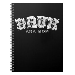 Caderno Espiral Bruh Aka Mãe Dia de as mães Engraçado Retro Vintag