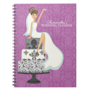 Caderno Espiral Brunette Bride em Bolo Casado {orchid}
