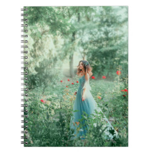 Caderno Espiral Brunette Princess: Aquarela Floresta Fada