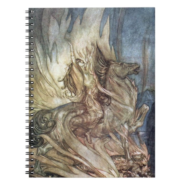 Caderno Espiral Brünnhilde e a pira funerária de Siegfried (Frente)