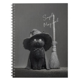 Caderno Espiral Bruxa de Gato Simplesmente Mágica