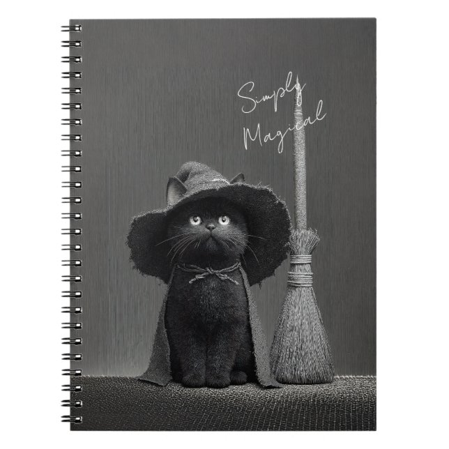 Caderno Espiral Bruxa de Gato Simplesmente Mágica (Frente)
