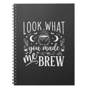 Caderno Espiral Bruxa de Halloween Beba Projeto de Poção Engraçada
