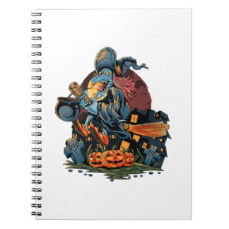 Caderno Espiral bruxa do Halloween