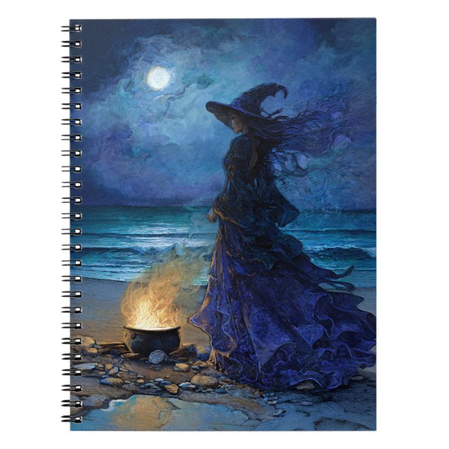 Caderno Espiral Bruxa do Mar de Lua (Frente)