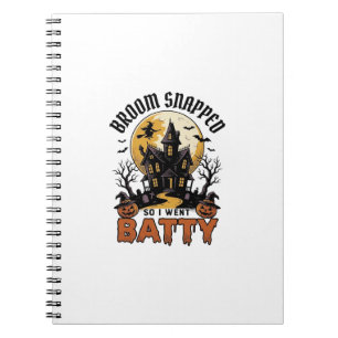 Caderno Espiral Bruxa Engraçada Gráficos Casa Assombrada de Hallow
