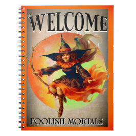 Caderno Espiral Bruxa Mortal Halloween de Boas-Vindas
