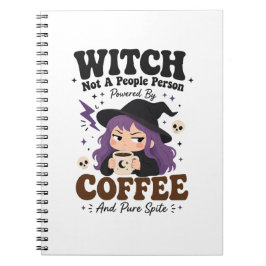 Caderno Espiral Bruxa Não é uma Pessoa que Gosta de Pessoas Café R