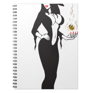 Caderno Espiral bruxa vampira de halloween