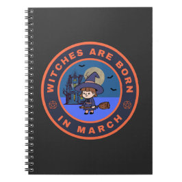 Caderno Espiral Bruxas estão nasceres em março