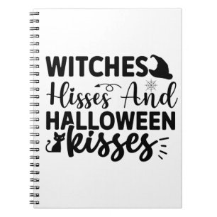 Caderno Espiral Bruxas Hisses E Beijos De Halloween