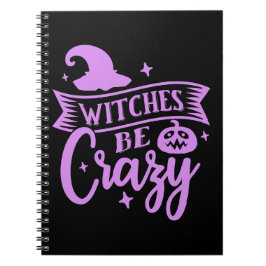 Caderno Espiral Bruxas São Loucas Preto e Roxo