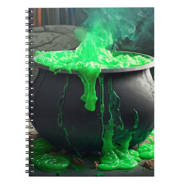 Caderno Espiral Bubbling Witch's Cauldron Halloween (Frente)