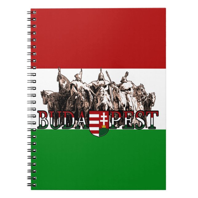 Caderno Espiral Budapest Heroes Hungary Flag (Frente)