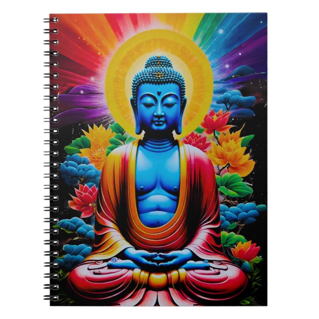 Caderno Espiral Buddha Iluminação Luminosa (Frente)
