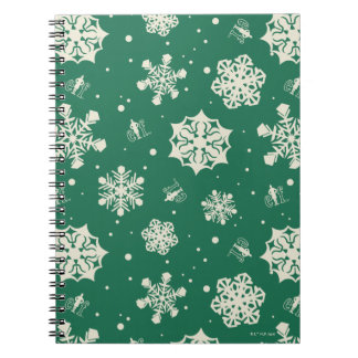 Caderno Espiral Buddy, o padrão Elf Snowflake