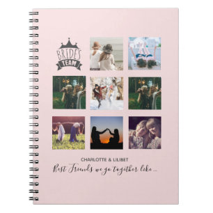 Caderno Espiral BUDGET Bridesmaid Oferece Citações de COLAGEM FOTO