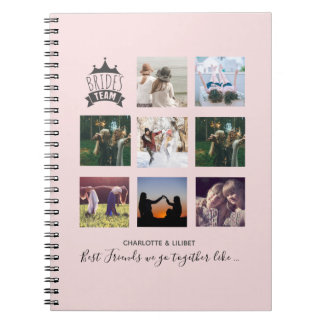 Caderno Espiral BUDGET Bridesmaid Oferece Citações de COLAGEM FOTO