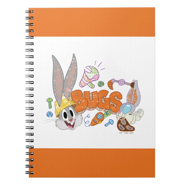 Caderno Espiral BUGS BUNNY BUILDERS™| Arte do esboço do BUGS BUNNY (Frente)