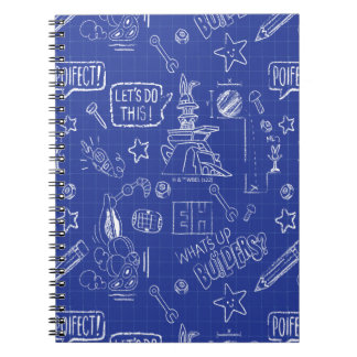 Caderno Espiral BUGS BUNNY BUILDERS™| Padrão de Projeto de Bluepri