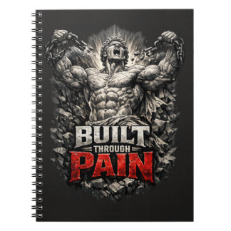 Caderno Espiral Built Through Pain Design