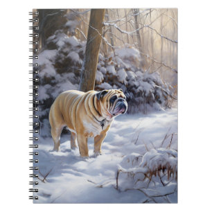 Caderno Espiral Buldogue Deixe-O Neve Bruto