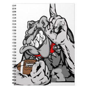 Caderno Espiral buldogue do futebol